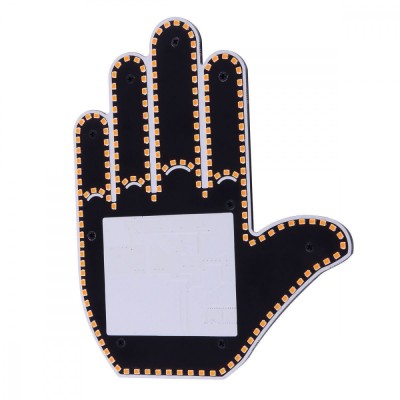 LED Hand на заднє скло автомобіля (without batteries) Black
