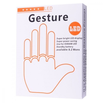 LED Hand на заднє скло автомобіля (without batteries) Black