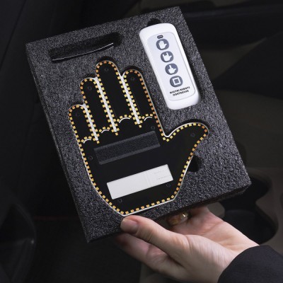 LED Hand на заднє скло автомобіля (without batteries) Black
