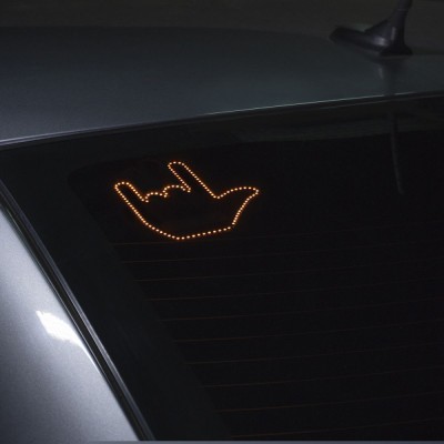 LED Hand на заднє скло автомобіля (without batteries) Black