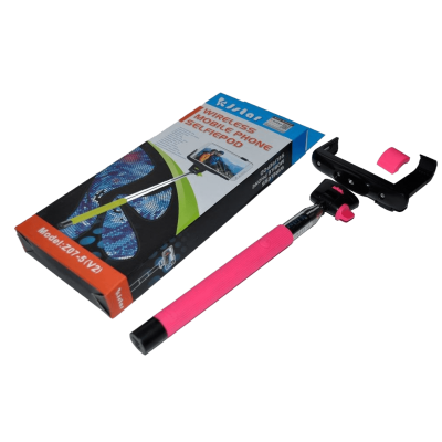 Monopod Selfi whith 3.5mm Jack supporting Z07-5S Pink