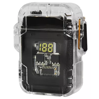 Акумуляторний LED ліхтарик D56-1 з запальничкою black (54066)