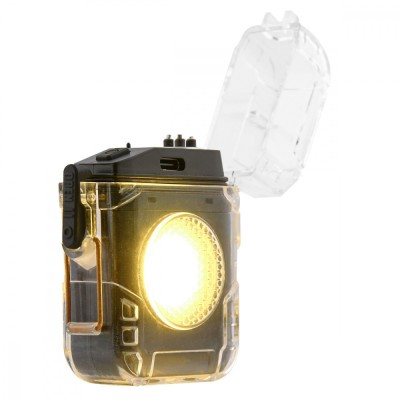 Акумуляторний LED ліхтарик D56-1 з запальничкою black (54066)