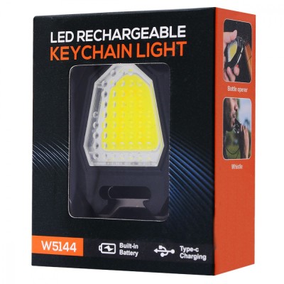 Акумуляторний LED ліхтарик W5144 з Type-C (7 режимів, прикурювач, шнур, магніт) (38760)