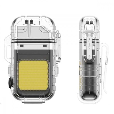 Акумуляторний LED ліхтарик ZC-209 з запальничкою (black)