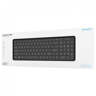 Бездротова клавіатура Proove Classic Code (Ukraine Layout) (KBCD00003002) white