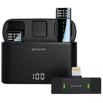 Бездротовий петличний мікрофон Proove Record Lightning (PMRC00010102) Black