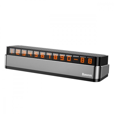 Паркувальна Карта Baseus Moonlight Box Series Temporary Parking Number Plate (ACNUM-B0G) dark gray