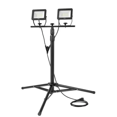 Прожектор Neo Tools, 220В, 5400лм, 2х30Вт, кабель 3м з вилкою, на штативі 1.8м, алюміній, IP65 (99-061)