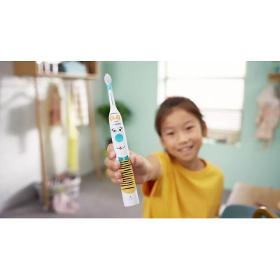 Щітка зубна електр. Philips, Philips Sonicare For Kids, для дітей, насадок-1, 2 комплекти наклейок, білий (HX3601/01)