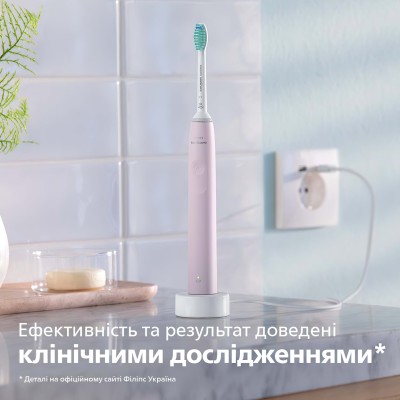 Щітка зубна електр. Philips, Sonicare 3100 series, 31т. колив/хв, насадок-1, рожевий (HX3671/11)