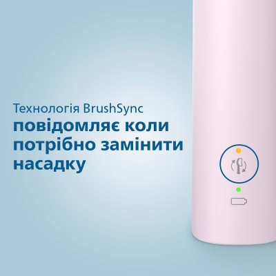 Щітка зубна електр. Philips, Sonicare 3100 series, 31т. колив/хв, насадок-1, рожевий (HX3671/11)