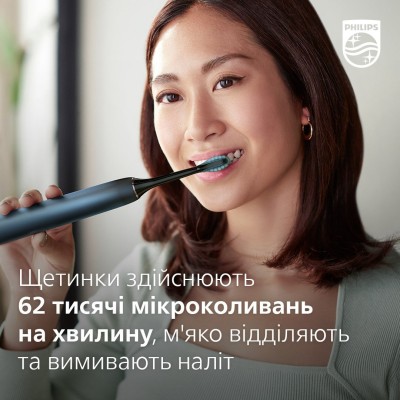 Щітка зубна електр. Philips, Sonicare DiamondClean 9000 Series, 62т. колив/хв, насадок-1, футляр, Bluetooth, чорний (HX9911/88)