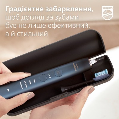 Щітка зубна електр. Philips, Sonicare DiamondClean 9000 Series, 62т. колив/хв, насадок-1, футляр, Bluetooth, чорний (HX9911/88)