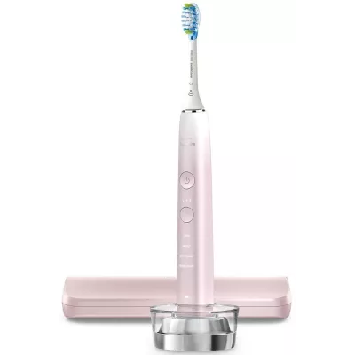 Щітка зубна електр. Philips, Sonicare DiamondClean Prestige 9900, 62т. колив/хв, насадок-1, SenseIQ, зарядний чохол, рожевий (HX
