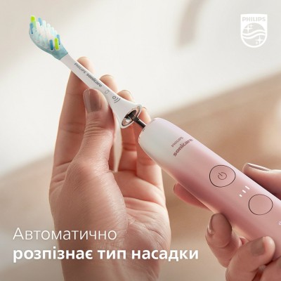 Щітка зубна електр. Philips, Sonicare DiamondClean Prestige 9900, 62т. колив/хв, насадок-1, SenseIQ, зарядний чохол, рожевий (HX