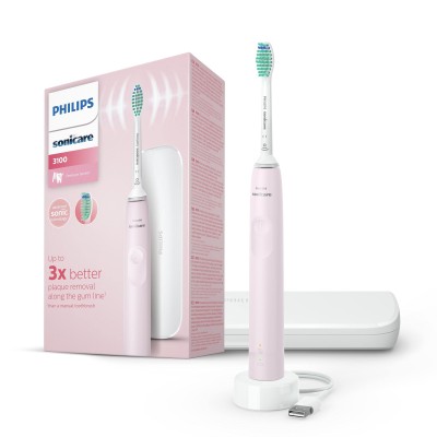 Щітка зубна електр. Philips, Sonicare Gemini 3100, 31т. колив/хв, насадок-1, футляр, рожевий (HX3673/11)