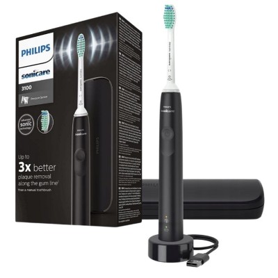 Щітка зубна електр. Philips, Sonicare Gemini 3100, 31т. колив/хв, насадок-1, футляр, чорний (HX3673/14)