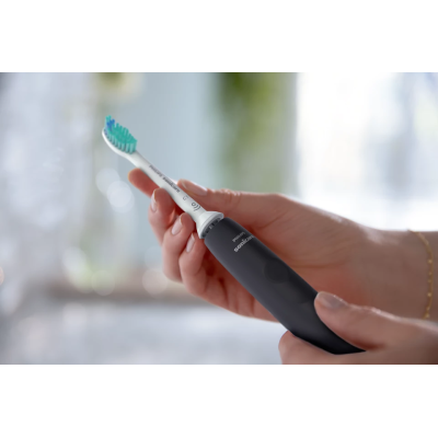 Щітка зубна електр. Philips, Sonicare Gemini 3100, 31т. колив/хв, насадок-1, футляр, чорний (HX3673/14)