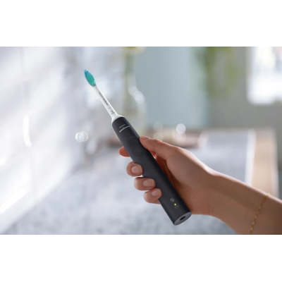 Щітка зубна електр. Philips, Sonicare Gemini 3100, 31т. колив/хв, насадок-1, футляр, чорний (HX3673/14)