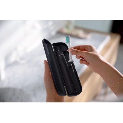 Щітка зубна електр. Philips, Sonicare Gemini 3100, 31т. колив/хв, насадок-1, футляр, чорний (HX3673/14)