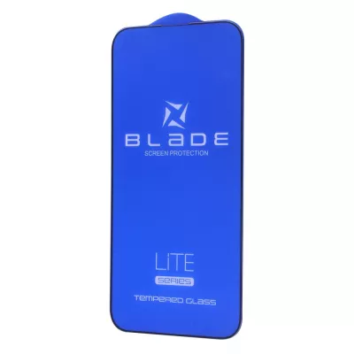Захисне скло iPhone 13/13 Pro/14/16e BLADE LITE Series Full Glue без упаковки black