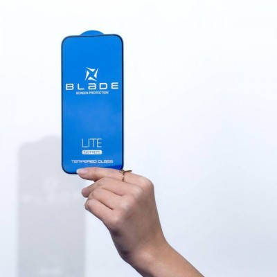Захисне скло iPhone 13/13 Pro/14/16e BLADE LITE Series Full Glue без упаковки black