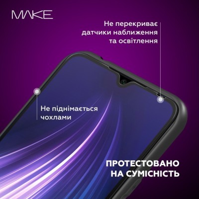 Захисне скло Motorola G04/G24/G24 Power MAKE FC FG чорне