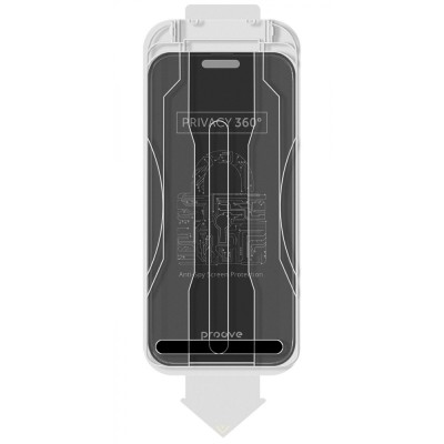 Захисне скло iPhone 14 Pro/15/16 Proove Privacy 360 Installation Box black