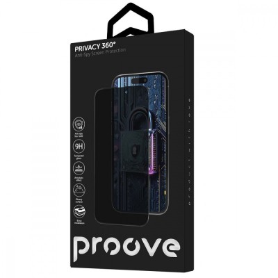 Захисне скло iPhone 14 Pro/15/16 Proove Privacy 360 Installation Box black