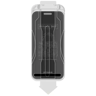 Захисне скло iPhone 16 Pro Proove Privacy 360 Installation Box black