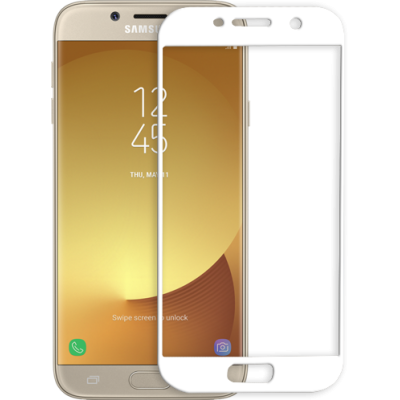 Захисне скло Samsung J730 (J7-2017) Full Screen Glass White