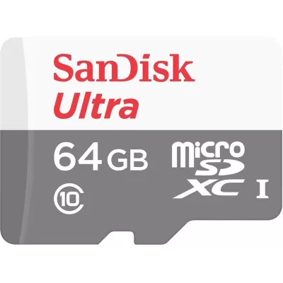 Карта пам'яті SanDisk microSD 64GB C10 UHS-I R100MB/s Ultra (SDSQUNR-064G-GN3MN)