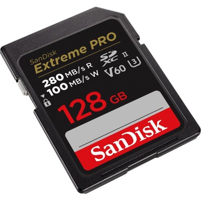 Карта пам'яті SanDisk SD 128GB C10 UHS-II U3 R280/W100MB/s Extreme Pro V60 (SDSDXEP-128G-GN4IN)