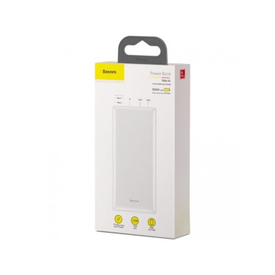 Портативна батарея Baseus 30000mAh 15W PD Lightning (PPJAN-C02) White Портативна батарея Baseus 30000mAh 15W PD Lightning (PPJAN-C02) White