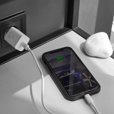 Зарядний Пристрій Baseus 1Type-C Super Si 20W + Cable Type-C to Lightning (TZCCSUP-B02) White