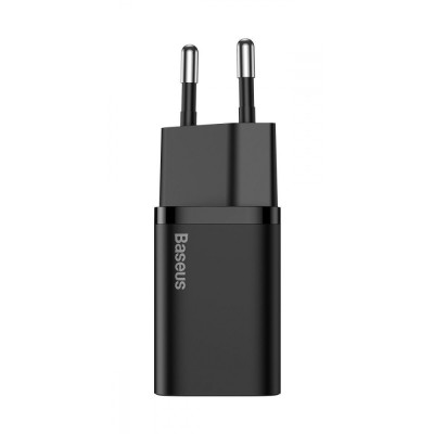 Зарядний Пристрій Baseus 1Type-C Super Si 25W + Cable Type-C to Type-C 1m (TZCCSUP-L01) Чорний