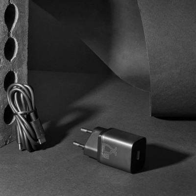 Зарядний Пристрій Baseus 1Type-C Super Si 25W + Cable Type-C to Type-C 1m (TZCCSUP-L01) Чорний