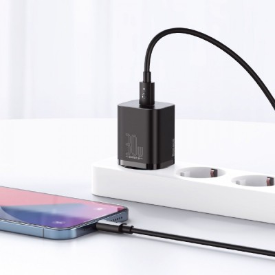 Зарядний Пристрій Baseus 1Type-C Super Si 30W (CCSUP-J02) White