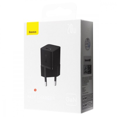 Зарядний Пристрій Baseus GaN5 Fast Charger 1C 20W CCGN050101 Black
