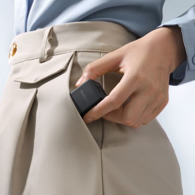 Зарядний Пристрій Baseus Palm Fast Charger Type-C+USB 20W (With Cable Type-C to Type-C 60W 1m) (P10111608113-01) Black