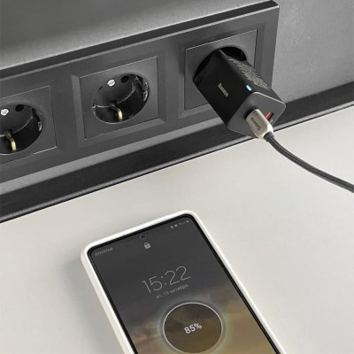 Зарядний Пристрій Baseus Super Si Pro Quick Charger Type-C+USB 30W CCSUPP-E01 Black