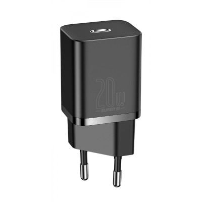 Зарядний Пристрій Baseus Super Silicone PD Charger 20W (1Type-C) (CCSUP-B01) Black
