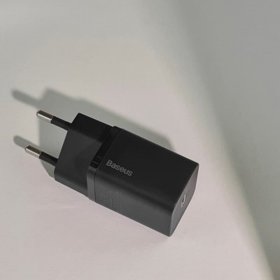 Зарядний Пристрій Baseus Super Silicone PD Charger 20W (1Type-C) (CCSUP-B01) Black