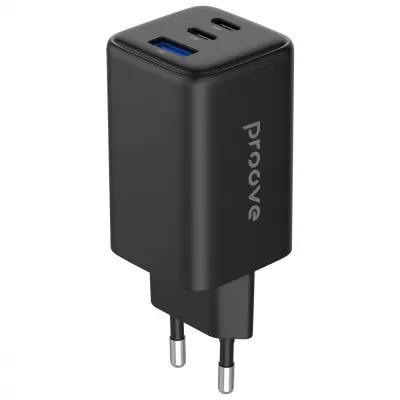 Зарядний Пристрій Proove Pocket GaN 65W (2Type-C + USB) (WCPG65121201) black