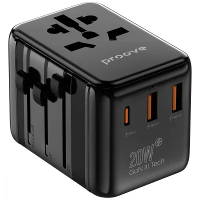 Універсальний адаптер Proove Trip 20W (TATL20310001) Black