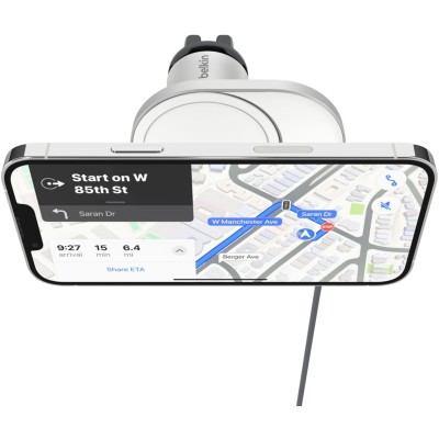 Автомобільний тримач смартфона Belkin MagSafe Qi2 бездротова зарядка, чорний (WIC008BTGR-V2)