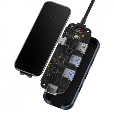 HUB Baseus AcmeJoy 5in1 Type-C To 2xUSB3.0+USB2.0+Type-C PD&Data (WKJZ010113) Dark Gray