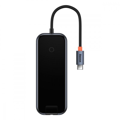 Type-C-Хаб Baseus AcmeJoy 6-Port Type-C HUB (Type-C To HDMI + 2xUSB3.0 + USB2.0 + Type-C PD&Data + RJ45) WKJZ010313 Dark Gray