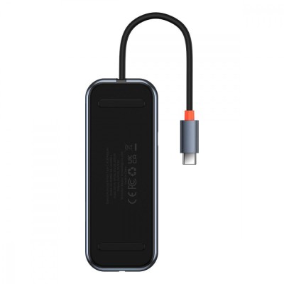 Type-C-Хаб Baseus AcmeJoy 6-Port Type-C HUB (Type-C To HDMI + 2xUSB3.0 + USB2.0 + Type-C PD&Data + RJ45) WKJZ010313 Dark Gray